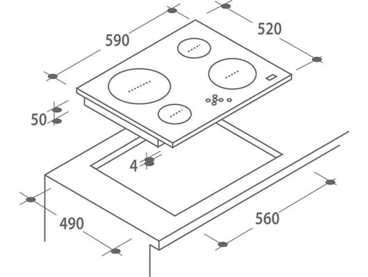 Варочная панель CANDY CH64CCW